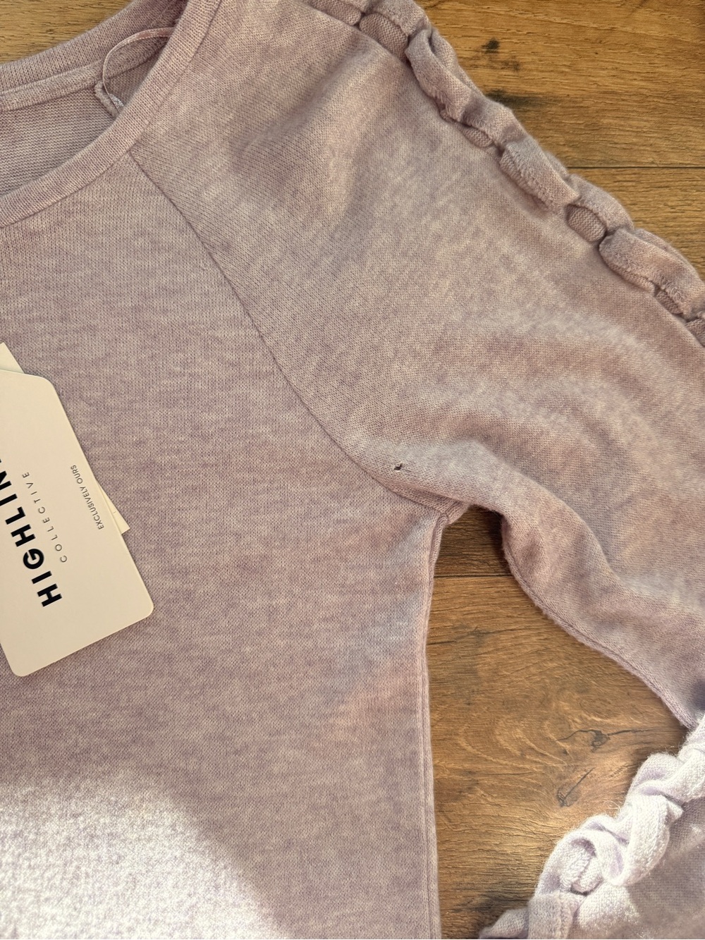 Lavender Ruffle Long-Sleeve Top - Picture 2 of 4